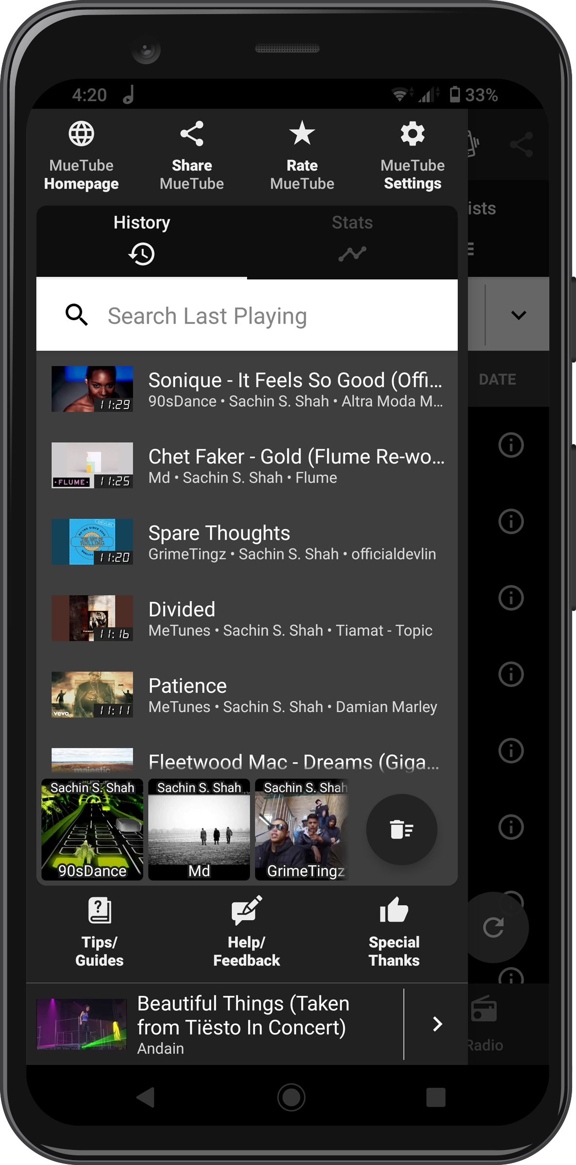 Android screenshot preview