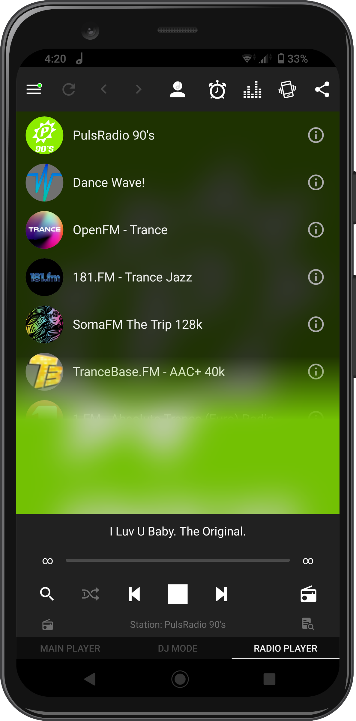 Android screenshot preview