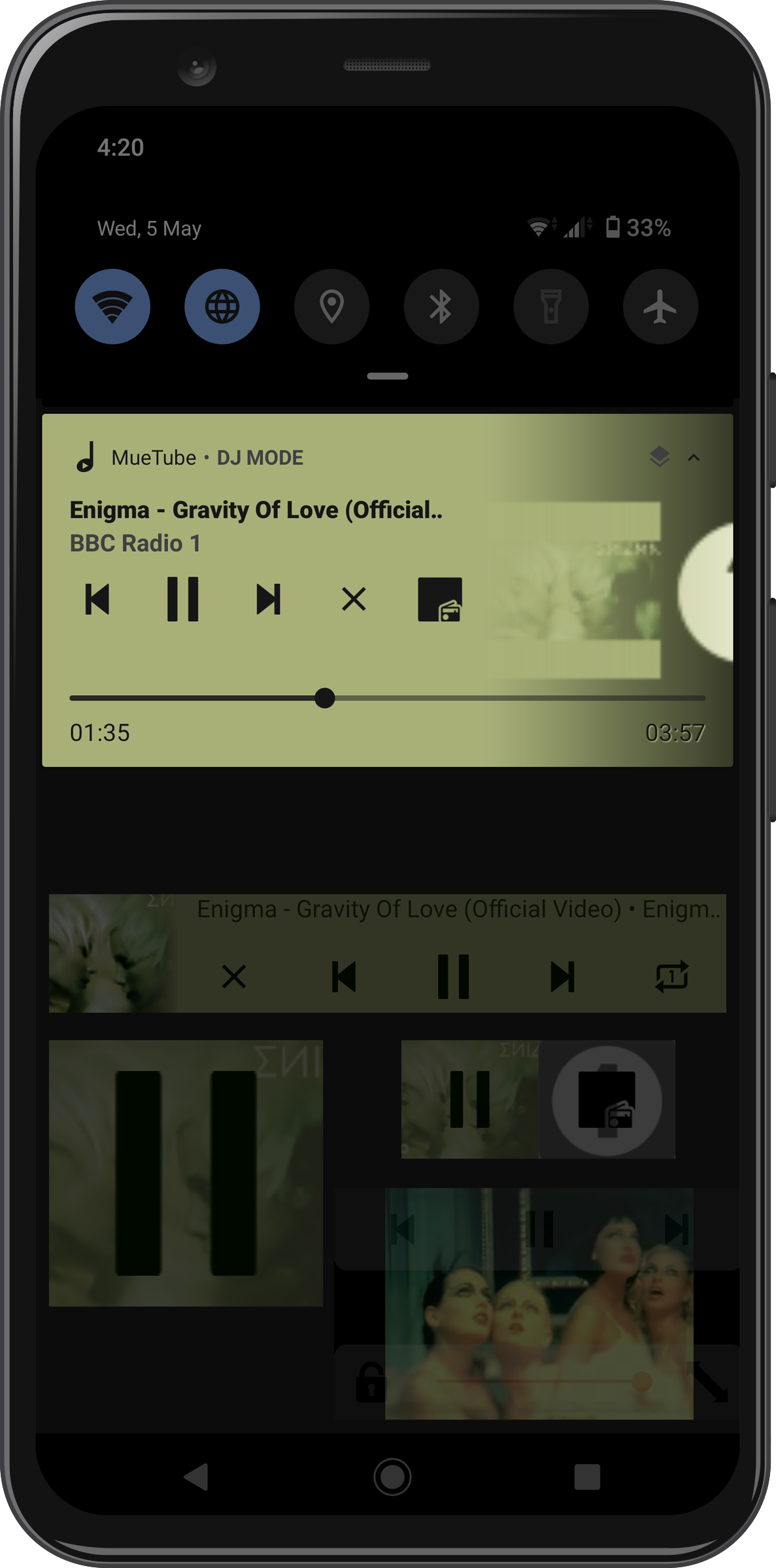 Android screenshot preview