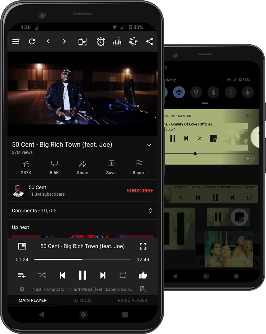 Android screenshot dual preview